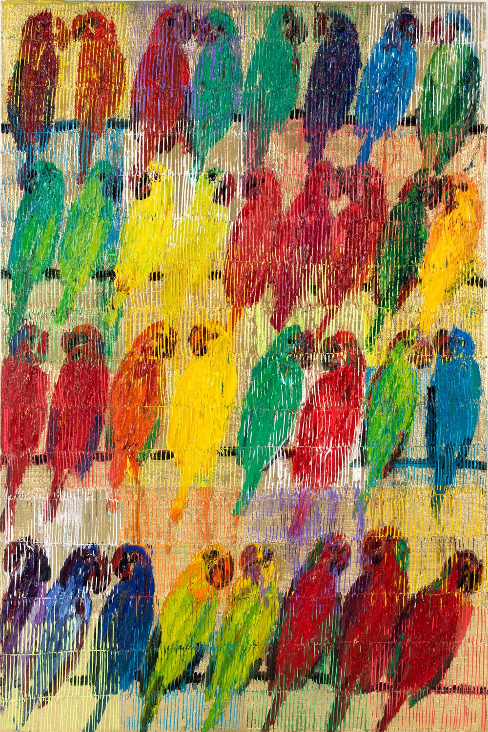 HUNT SLONEM - Lorries Line 2