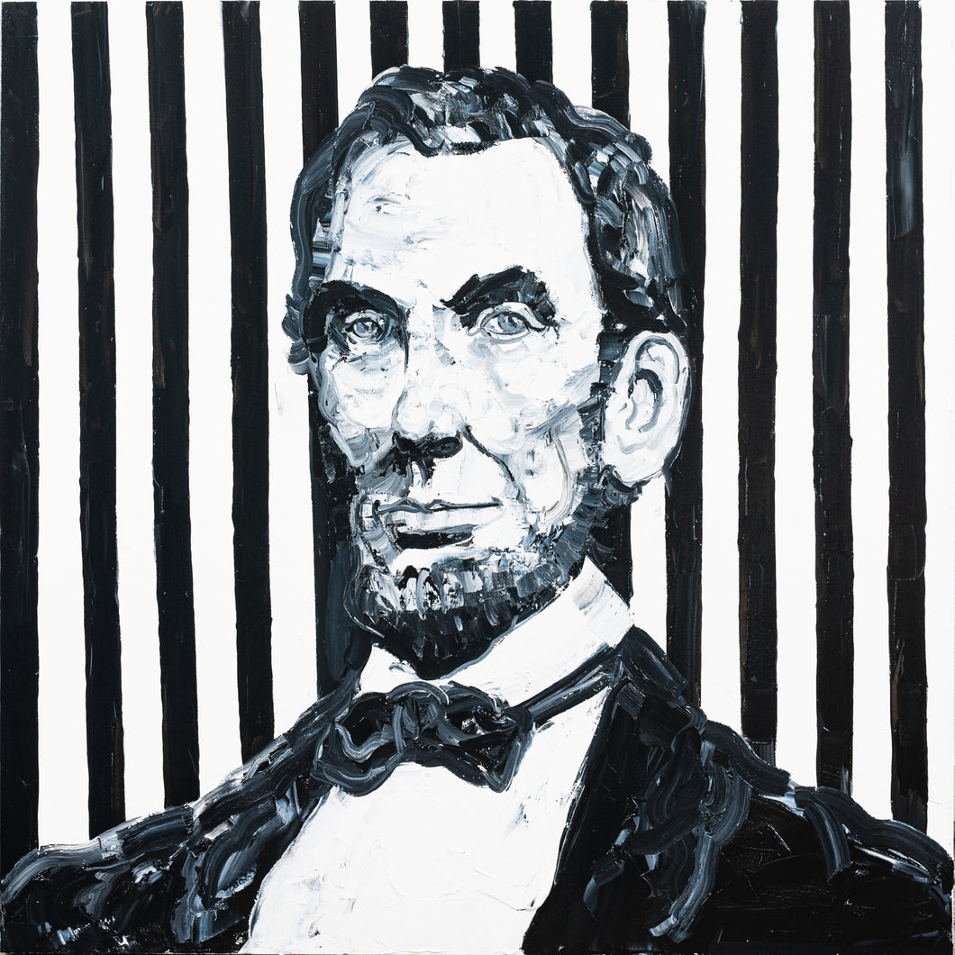 HUNT SLONEM - President Abraham Lincoln, 2023