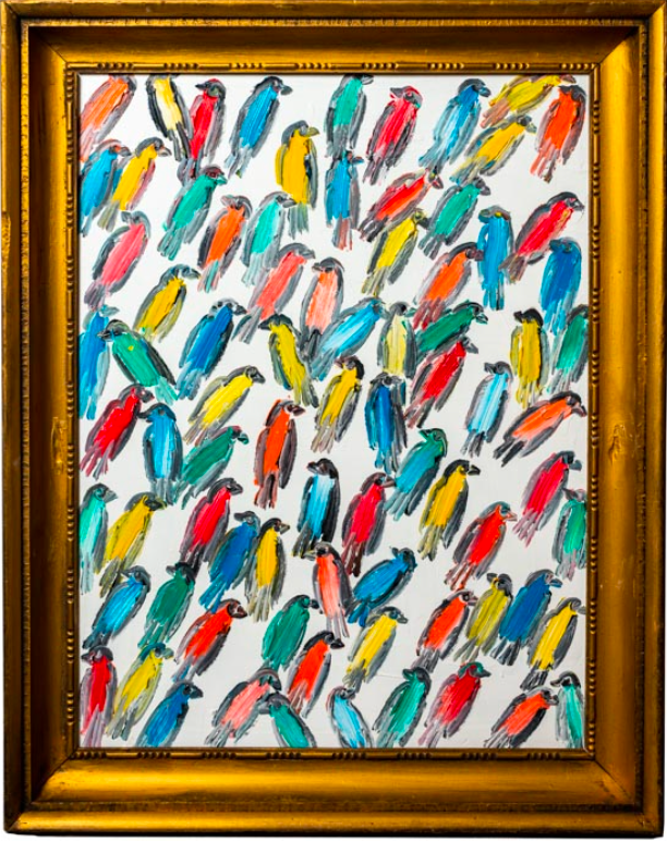 HUNT SLONEM - Finches, 2022