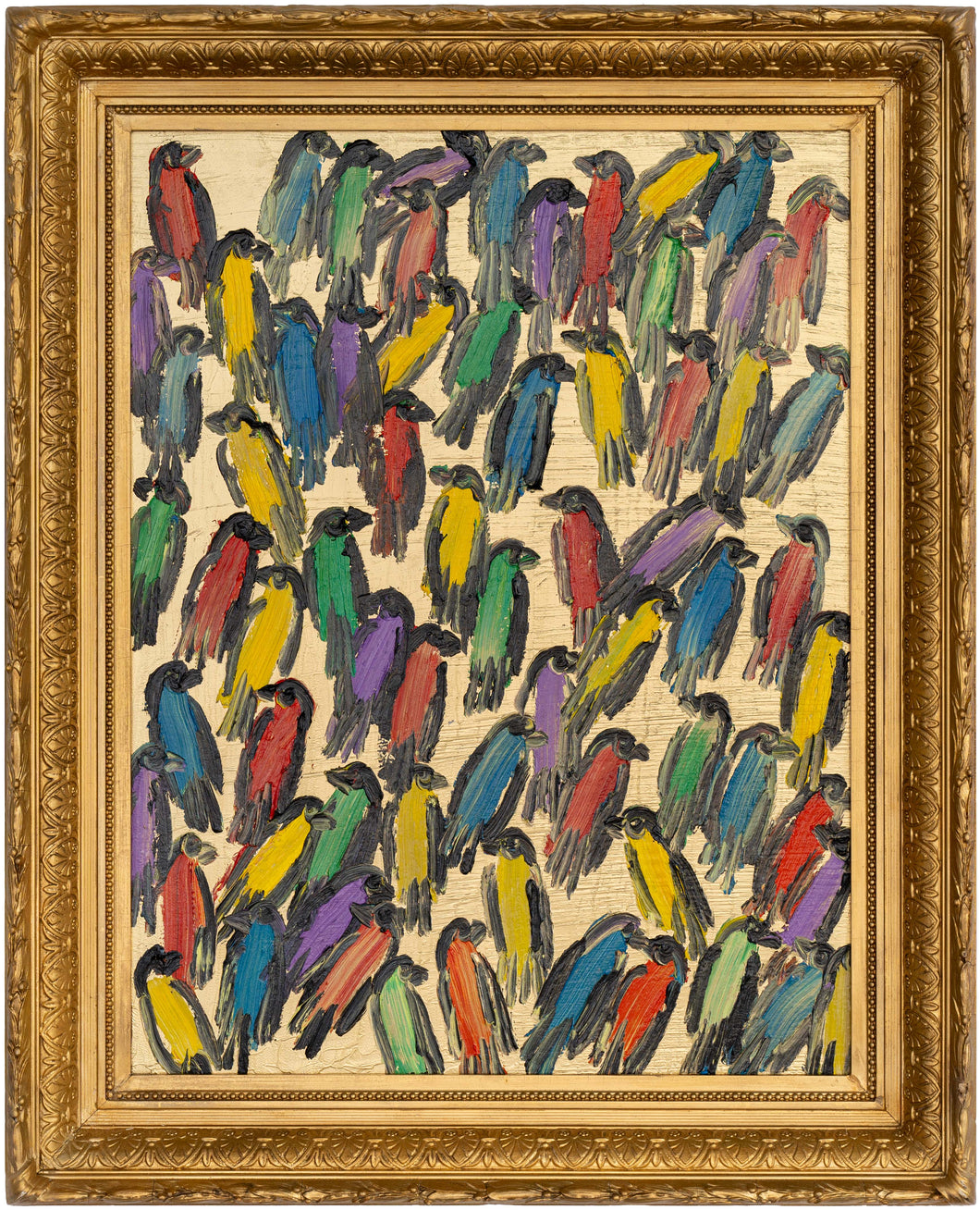 HUNT SLONEM - Spangle Finches, 2024