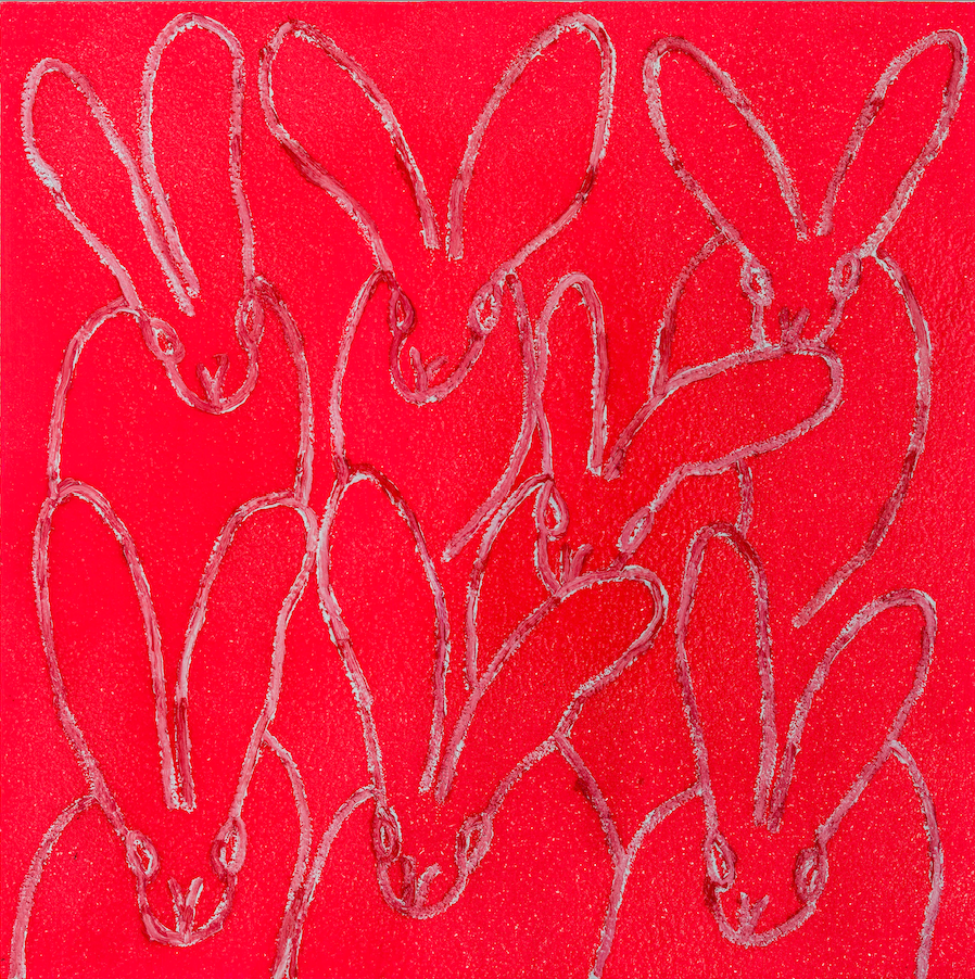 HUNT SLONEM - Red Diamond, 2025