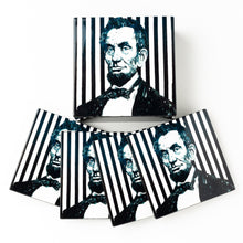 Load image into Gallery viewer, HUNT SLONEM - Abraham Lincoln Coaster Box Set
