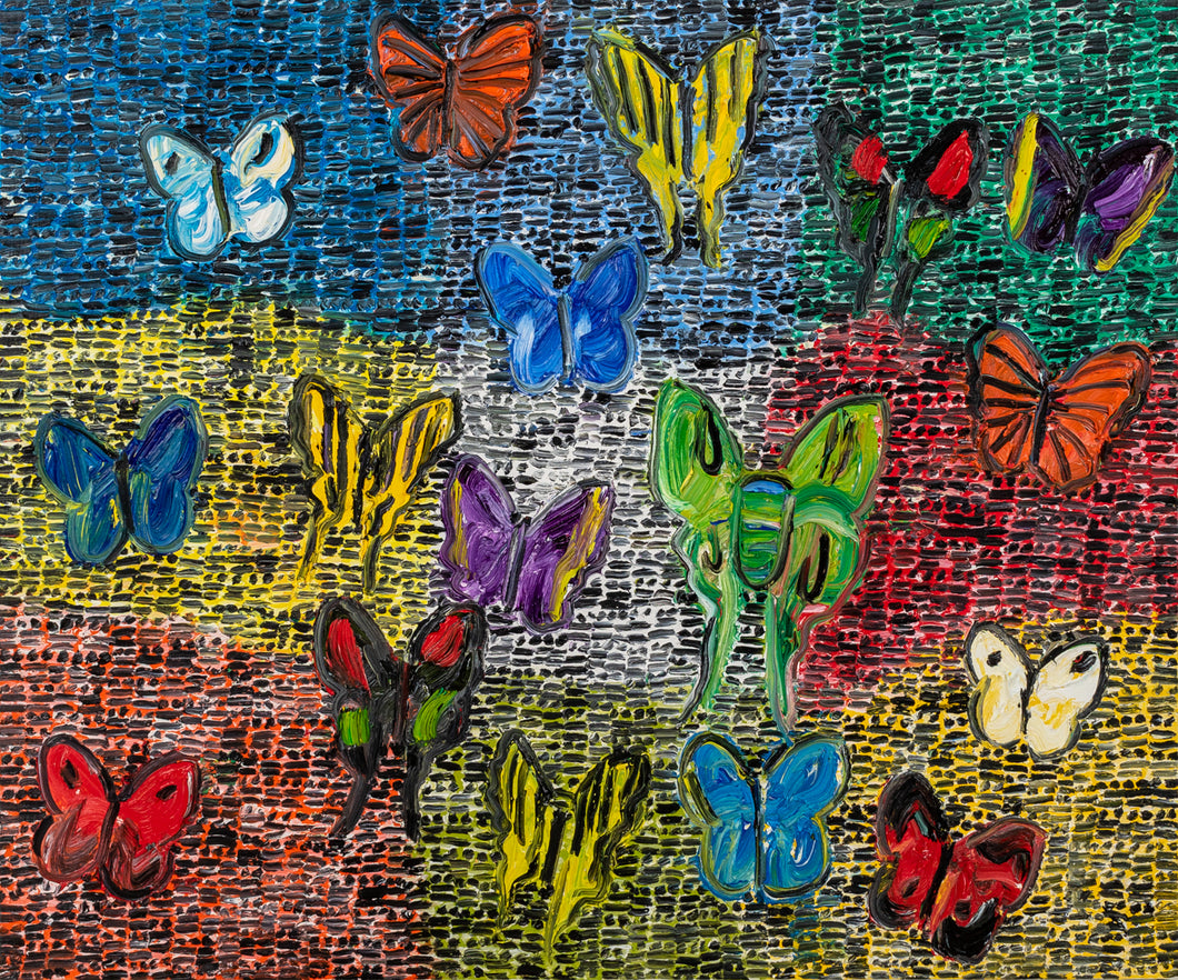 HUNT SLONEM - Guardians Butterflies Fri