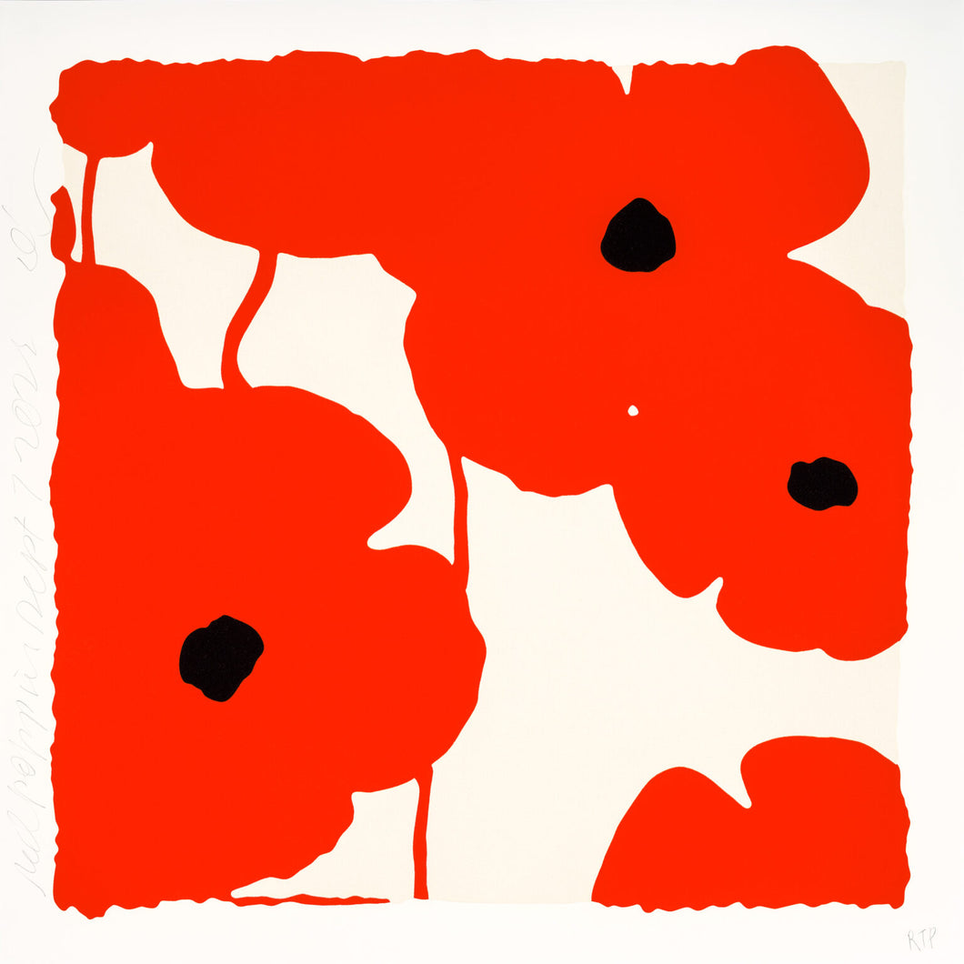 DONALD SULTAN- RED POPPIES SEPT 7, 2022