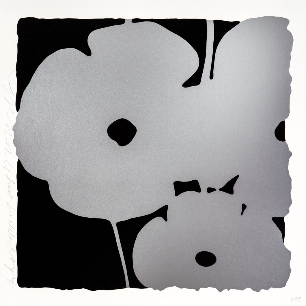 DONALD SULTAN- SILVER POPPIES, AUG 17, 2022