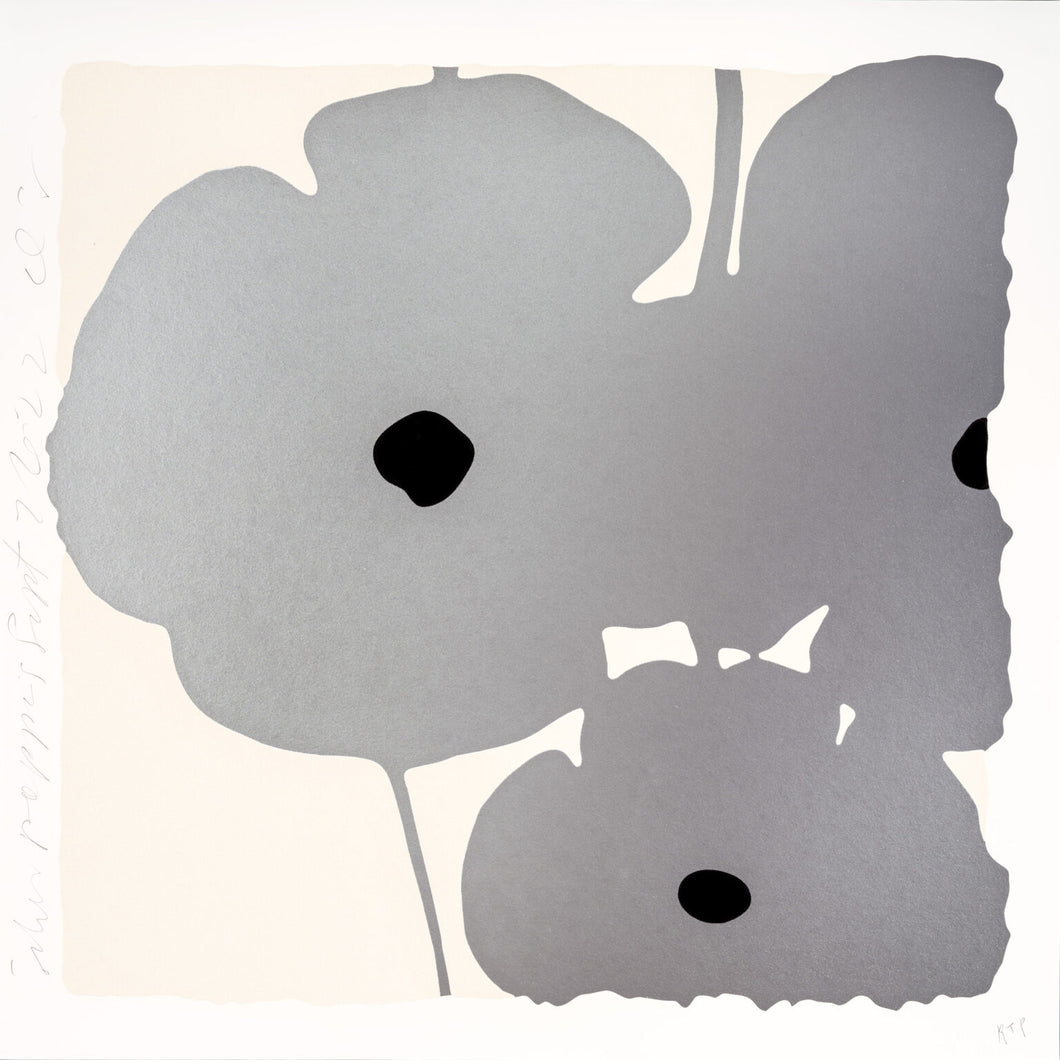 DONALD SULTAN- SILVER POPPIES, SEPT 7, 2022