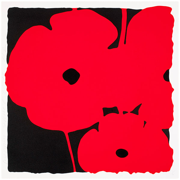 DONALD SULTAN - POPPIES, JUNE 8, 2011 (RED)