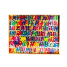 Load image into Gallery viewer, HUNT SLONEM - Rainbow Lories Large Gold Leaf Serving Tray
