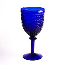 Load image into Gallery viewer, HUNT SLONEM- Arcadia Glass Goblet, Cobalt

